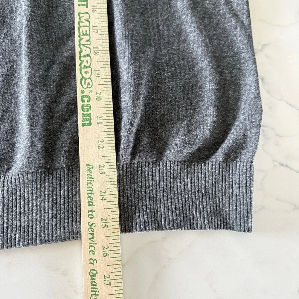 Banana Republic Silk Linen Sweater Mens M Gray V Neck Lightweight‎ Classic